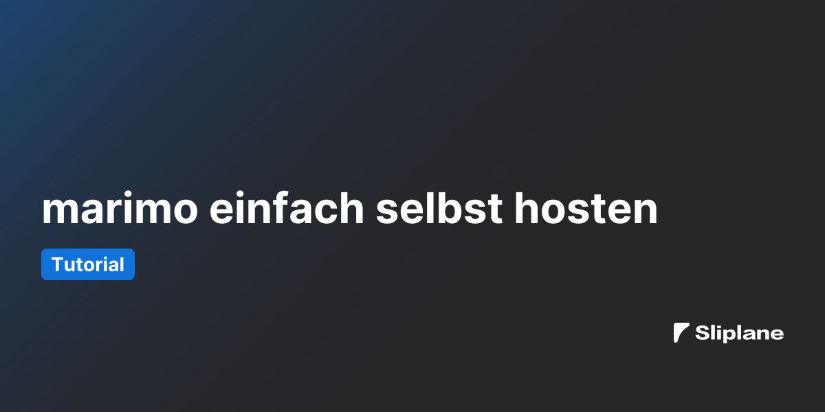 marimo einfach selbst hosten