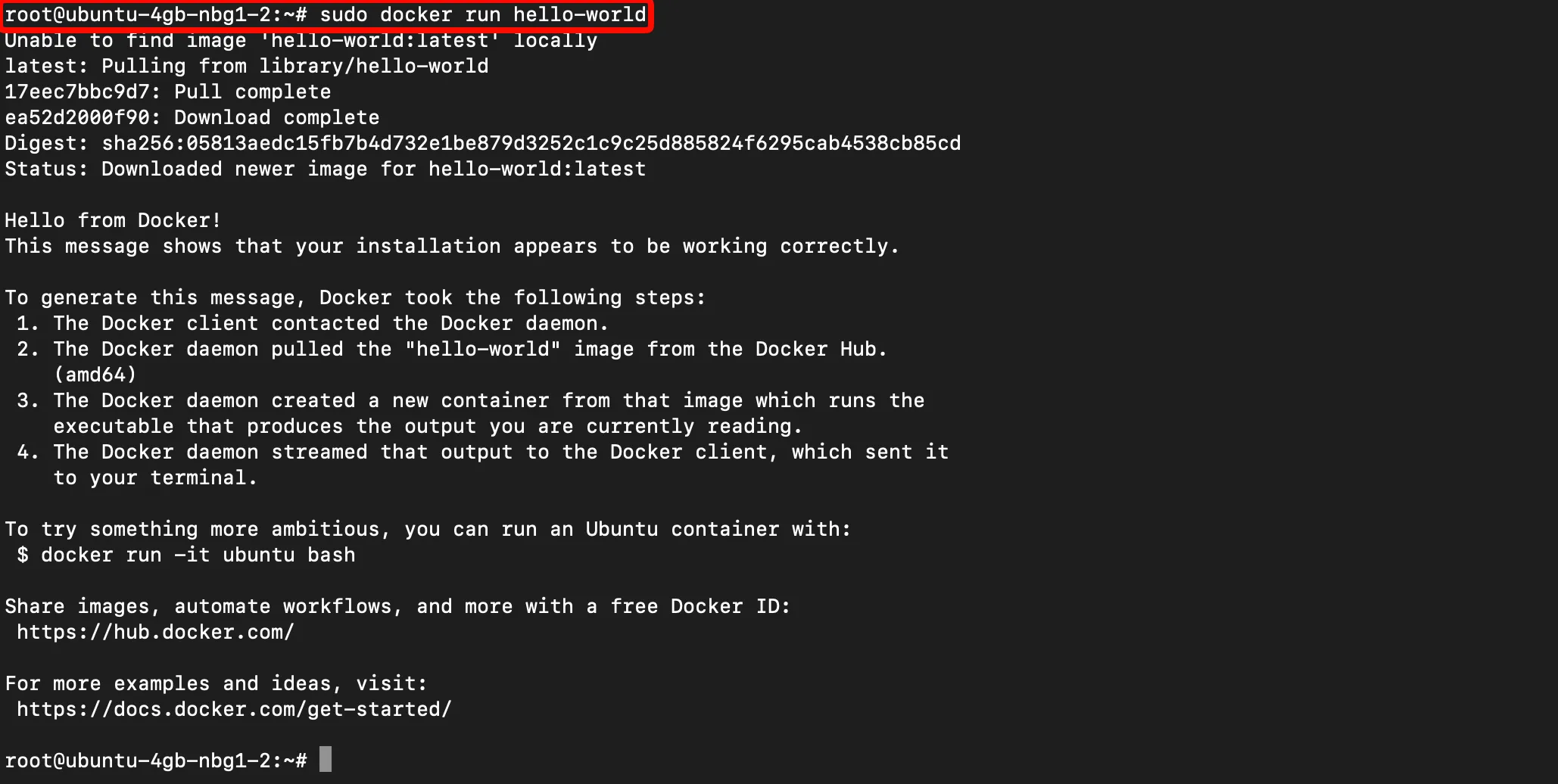 Docker Hello World