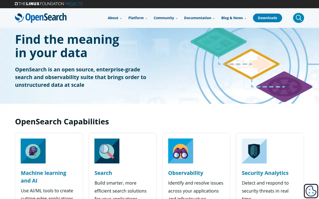 OpenSearch Landing Page