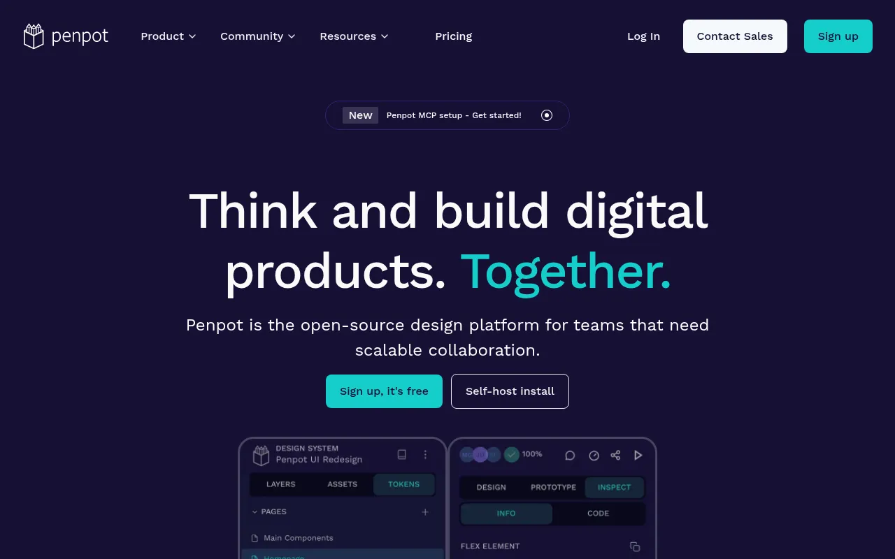 Penpot Landing Page
