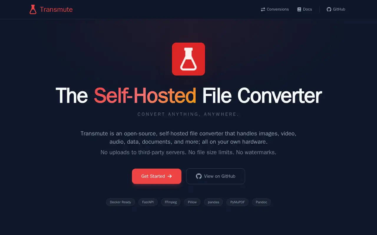 Transmute Landing Page